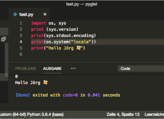 Lesson 1: Introduction to Python Gelöst: Visual Studio Code, Python und UTF-8
